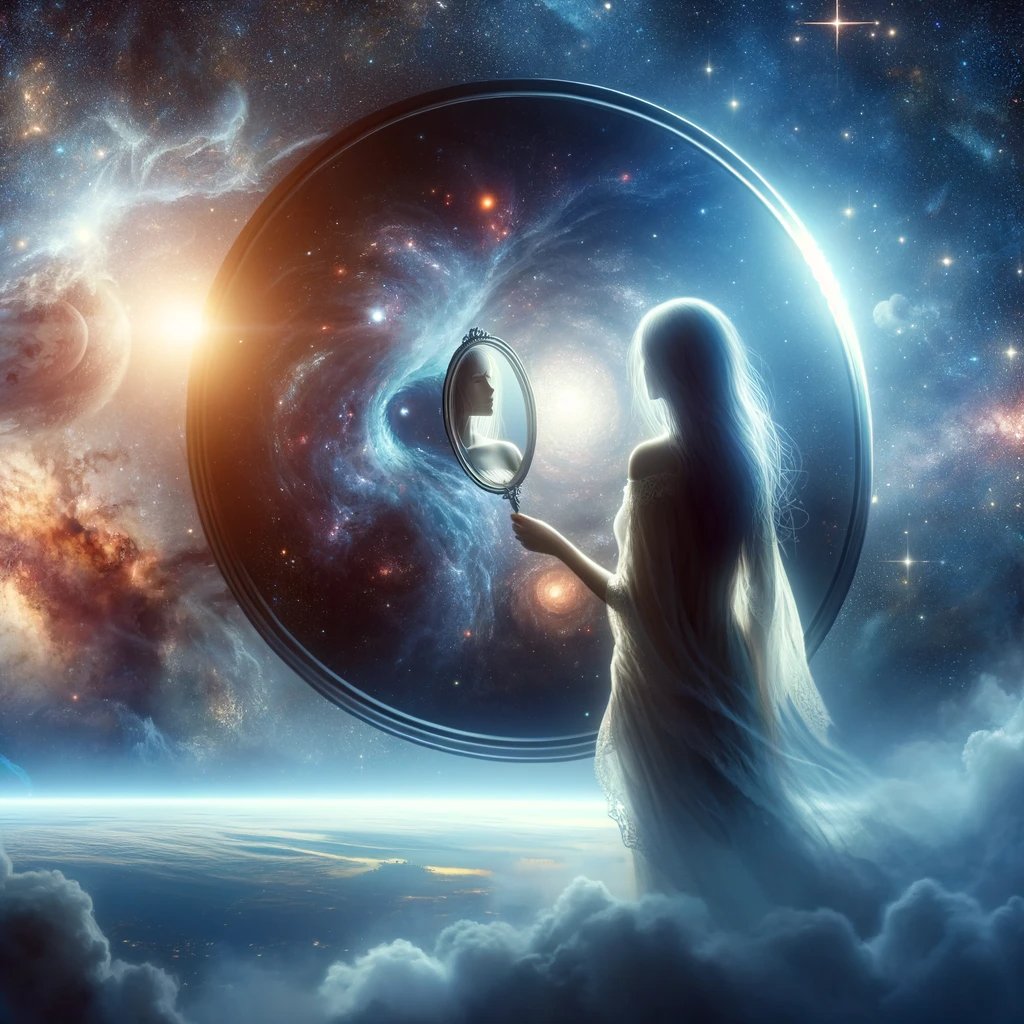 wholebeinghub's tweet image. In the vastness of the cosmos, we find a mirror of our own essence. Gazing into the universe, we see reflections of our soul, a beautiful reminder that we&apos;re made of stardust &amp;amp; dreams. The cosmos whispers, &apos;Look within, &amp;amp; you will find infinity.&apos; 
#CosmicReflection #InnerUniverse