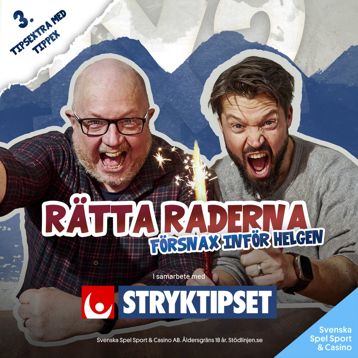 NYTT AVSNITT UTE NU! 🚨

Vild vinjettjakt, färskt pepparkakshaveri, billiga halstabletter, svensk Tipsextra-historia och en snarig Championship-djungel!

För tredje veckan i rad gör <a href="/and3rsjansson/">Anders Jansson</a>  och <a href="/anderssonniklas/">Medelmåttan</a> allt i sin makt för att guida svenska folket mot 13 rätt! ✅