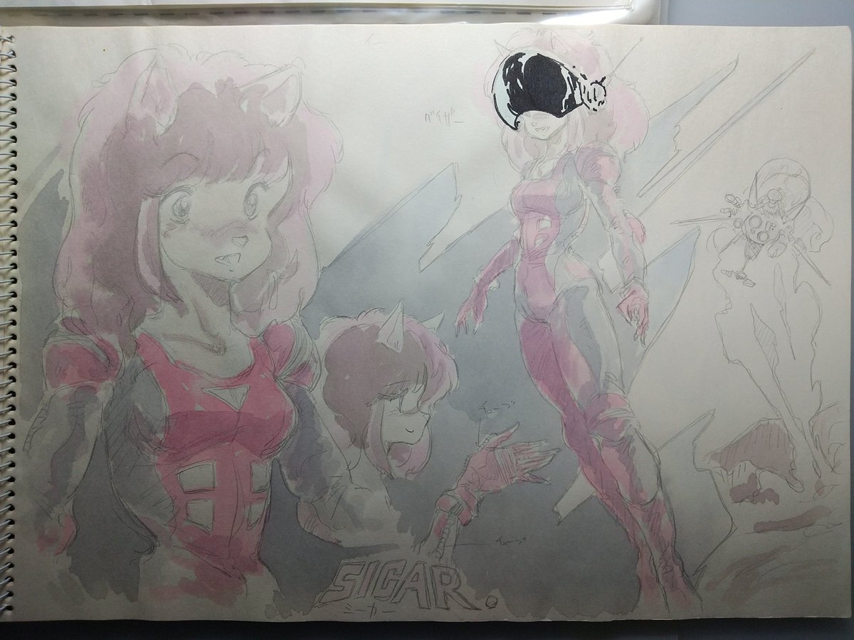 @msaito_tfm894 氏の作画で初見はガイキングだったか・・・あの当時、Xがあったら影響された絵で埋め尽くされていた気がします😙。かくいう自分も当時はこんな絵を💦。 