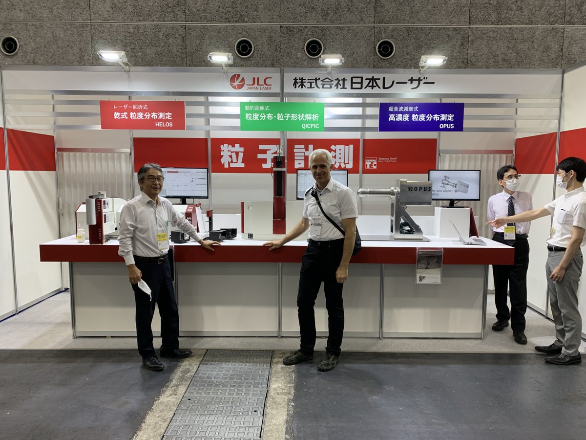 Sympatec_GmbH's tweet image. Sympatec at the #ISO meeting on #particlecharacterisation at the HORIBA FunHouse and at #POWTEX 2023 in Osaka, where we visited the booth of our valued partner agency JLC and presented our latest #particlesizing technology.