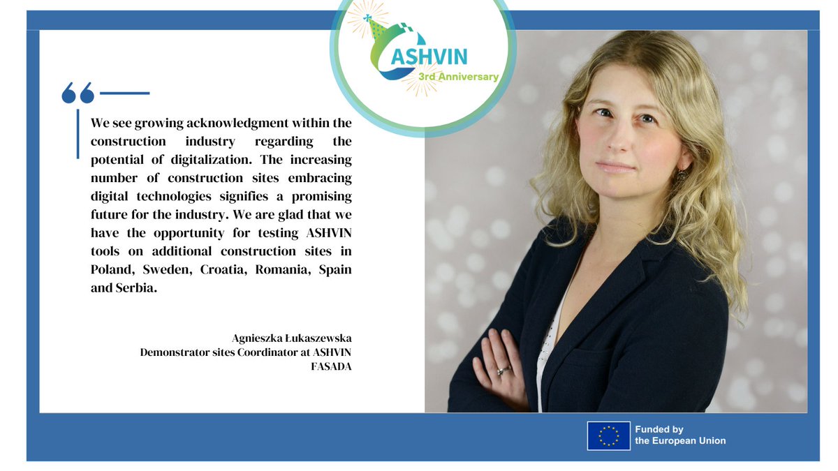 AshvinH2020's tweet image. 🚀🥳 Celebrating our exciting 3-year journey in revolutionizing and digitizing the European #ConstructionIndustry!

🗣 On this occasion, @PRE_FASADA , the coordinator of #ASHVINDemonstrators shares her thoughts👇

Learn more in our article👇
ashvin.eu/2023/11/09/tak…