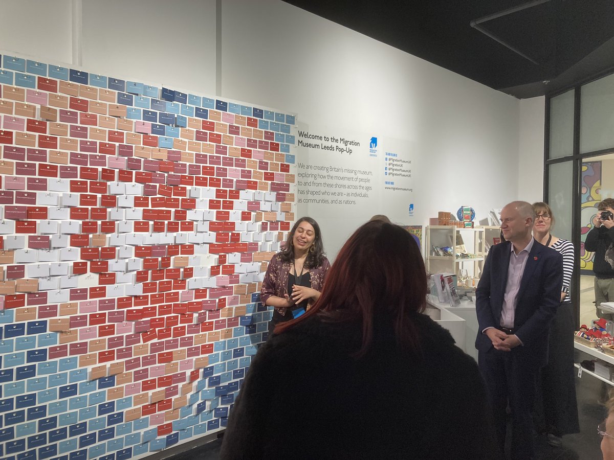 pippestril's tweet photo. There’s a new exhibition in town, celebrating #migration and the #NHS - thanks to @MigrationUK for the preview! Go see it in #TrinityLeeds near Boots. https://t.co/miehDQLZyv