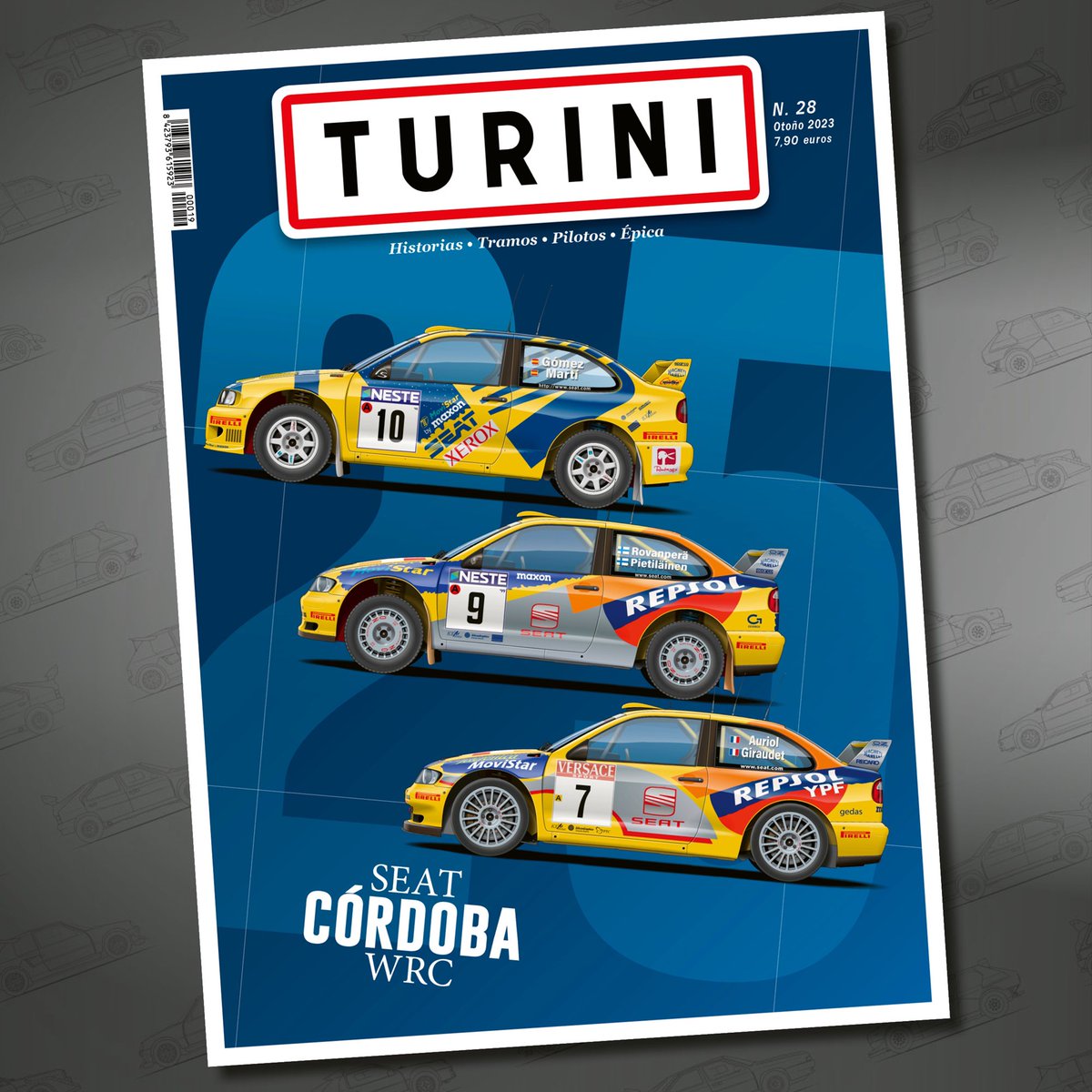¡Portada de TURINI 28! Un número que conmemora el 25 aniversario del Seat Córdoba WRC. La historia, los protagonistas, y algo muy especial… En unos días, en tu punto de venta. Y si quieres, puedes pedirlo sin gastos de envío a revistaturini@gmail.com hasta el día 17 de noviembre