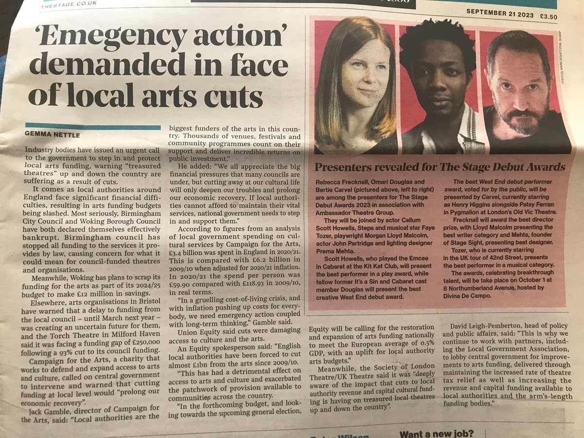 How many times do we have to say it?! Local arts play a crucial role in all of our lives! We are risk of losing such vibrant and diverse cultural centres that makes our communities unique. #SupportLocalArts