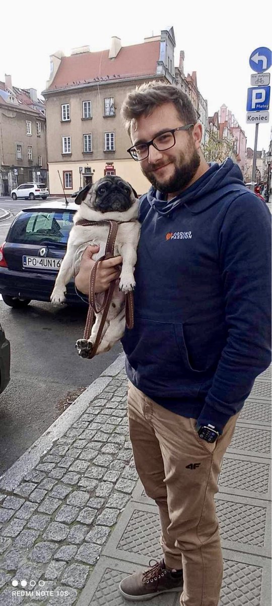 tomaszzagorski's tweet photo. Asked GPT-4 (with DALL-E) to turn a photo of me and my dog into a 3D style illustration 🤯 https://t.co/xMpw67RtHU