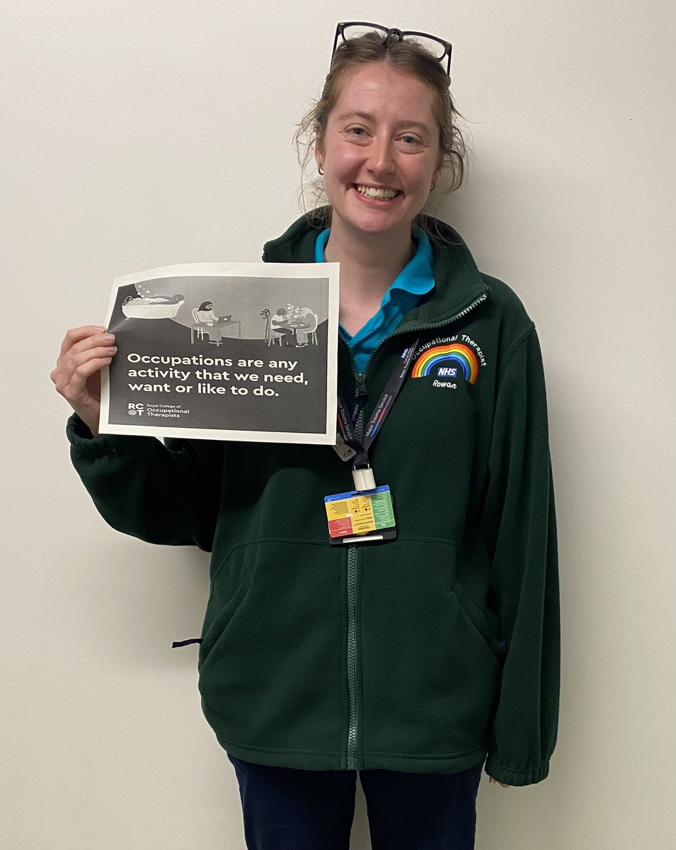 CUH_MTS's tweet photo. Happy Occupational Therapy Week ‘23 from the Major Trauma Service at CUH. Today we are spreading the word by talking about our meaningful occupations…What are yours? 
#OTWeek23 #theRCOT #meaningfuloccupations https://t.co/I3byVi8XLm