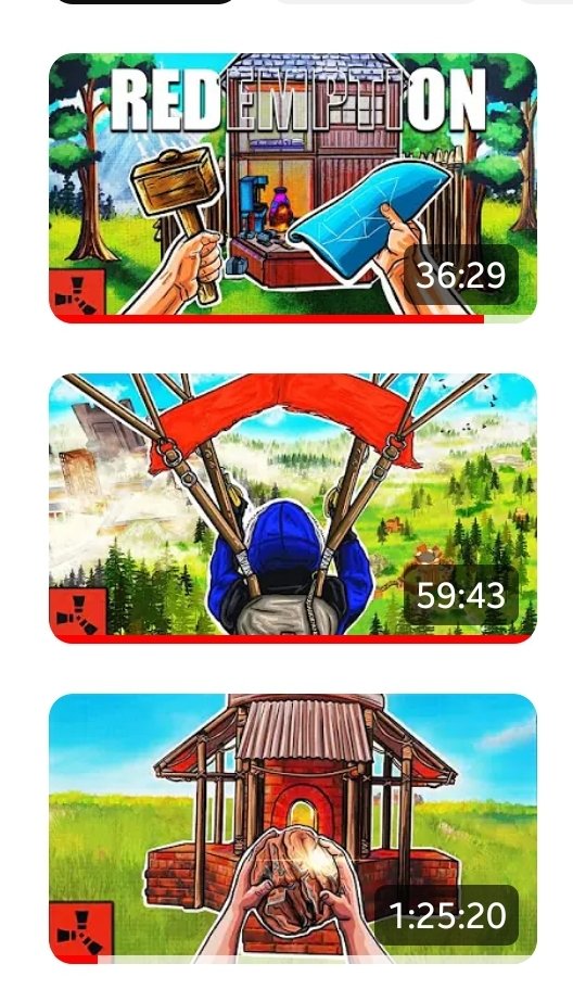 Some thumbnails iv created for youtube rust content creator. 

Really enjoy making these 🥰