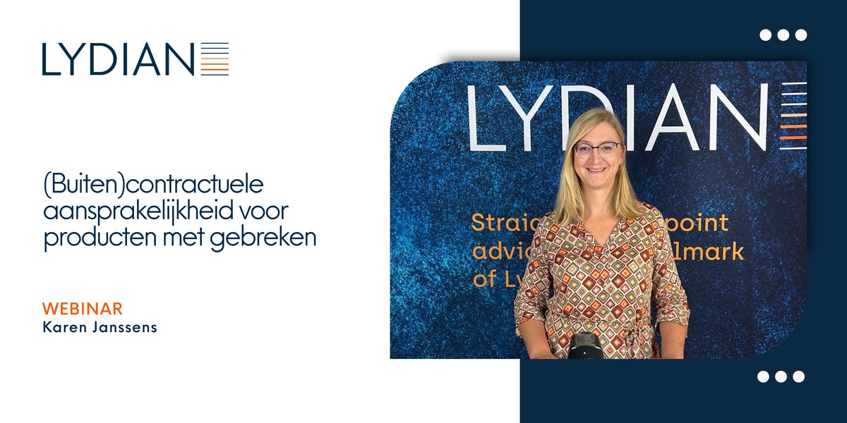 The second webinar "(Extra)contractual liability for defective products" of our webinar series "Product Liability: how to prevent and to react in case of defective product", took place yesterday.

Many thanks to all participants!

#Lydian #productliability