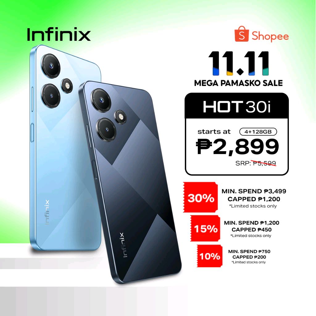 TordaRaymond's tweet photo. Check out Infinix Hot 30i, 4GB + 128GB, 6.6" HD+ 90hz Display ( (1 year local warranty) for ₱4,499. Get it on Shopee now!

Buy here 👇👇👇https://t.co/u6tF53E1z7 https://t.co/LfI1cfdpTe