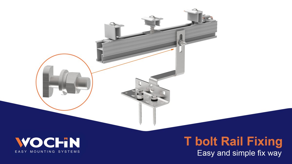WochnEurope's tweet photo. #WOCHN TR rails own 3 types fixing adapter for installers choice :
☑ 360 deg rotate adapter: Realize any direction that you want.
☑ T bolt : Easy and cost-effective
☑ Side common adapter: Make panels installed as portrait

#PitchRoofSolarMounting #Solar #SolarMounting https://t.co/uKIqMXFq5t