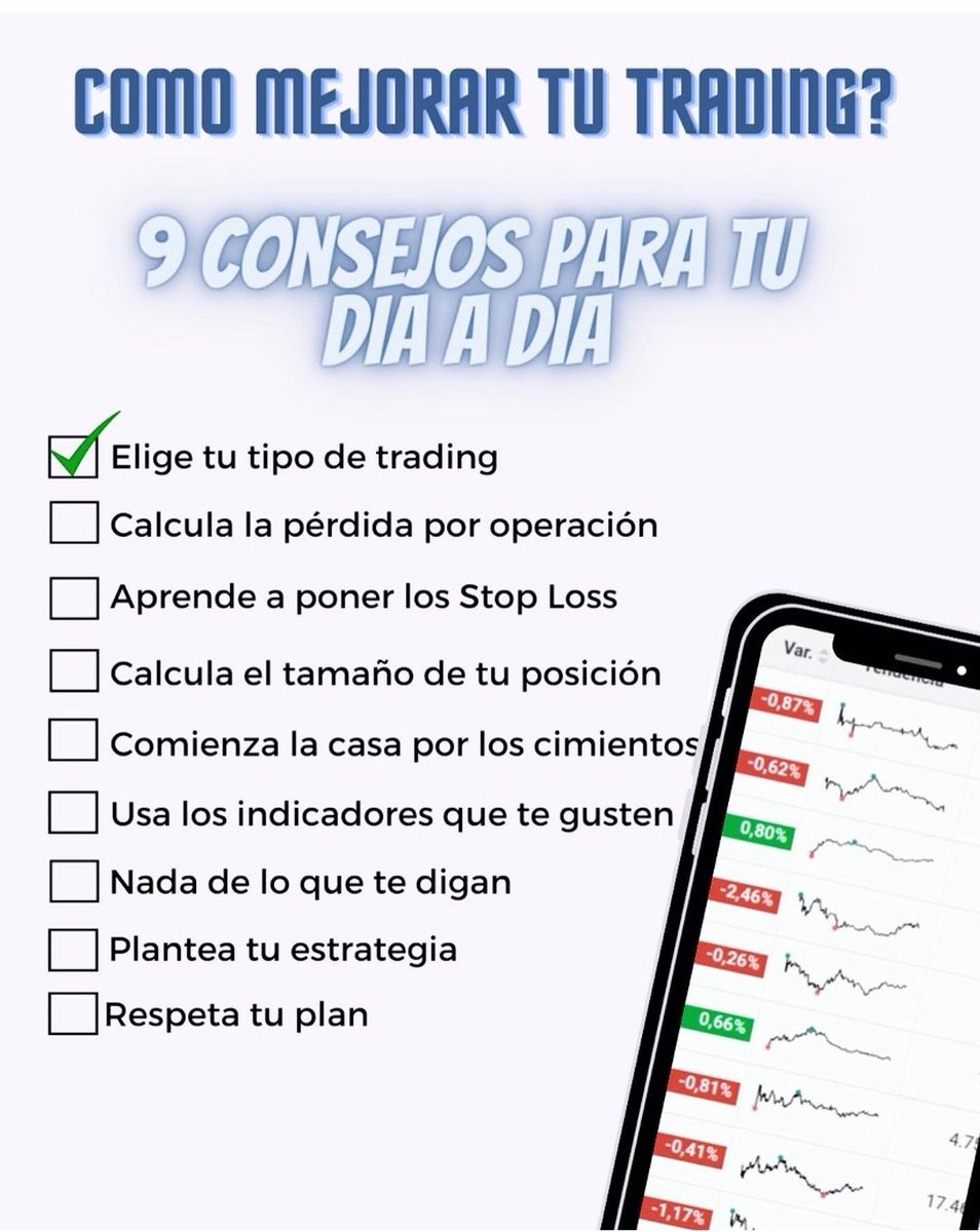 Andres_EnBolsa's tweet photo. ✍ 9 Hábitos para Mejorar TU Trading
Yo los aplico cada día y en cada Operación ¡Y funciona! 🚀
Guárdalo, Imprímelo o Pégalo en la pared...
...estoy seguro te ayudarán.
#inversiones #trading #acciones #forex #swingmaster https://t.co/ux6rvtoDET