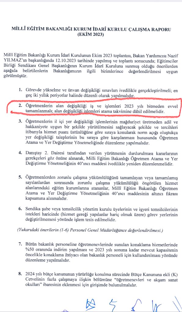 Alan Değişikliği Talebi Görülmeli ve KİK Kararı Uygulanmalıdır

Alan değişikliği bekleyen öğretmenlerimiz huzursuz, mutsuz, moralsiz ve motivasyonsuz bir şekilde taleplerine yönelik umutlu bir haber beklemektedir. 

Öğretmenlerimizin alan değişikliği talepleri uzun süredir