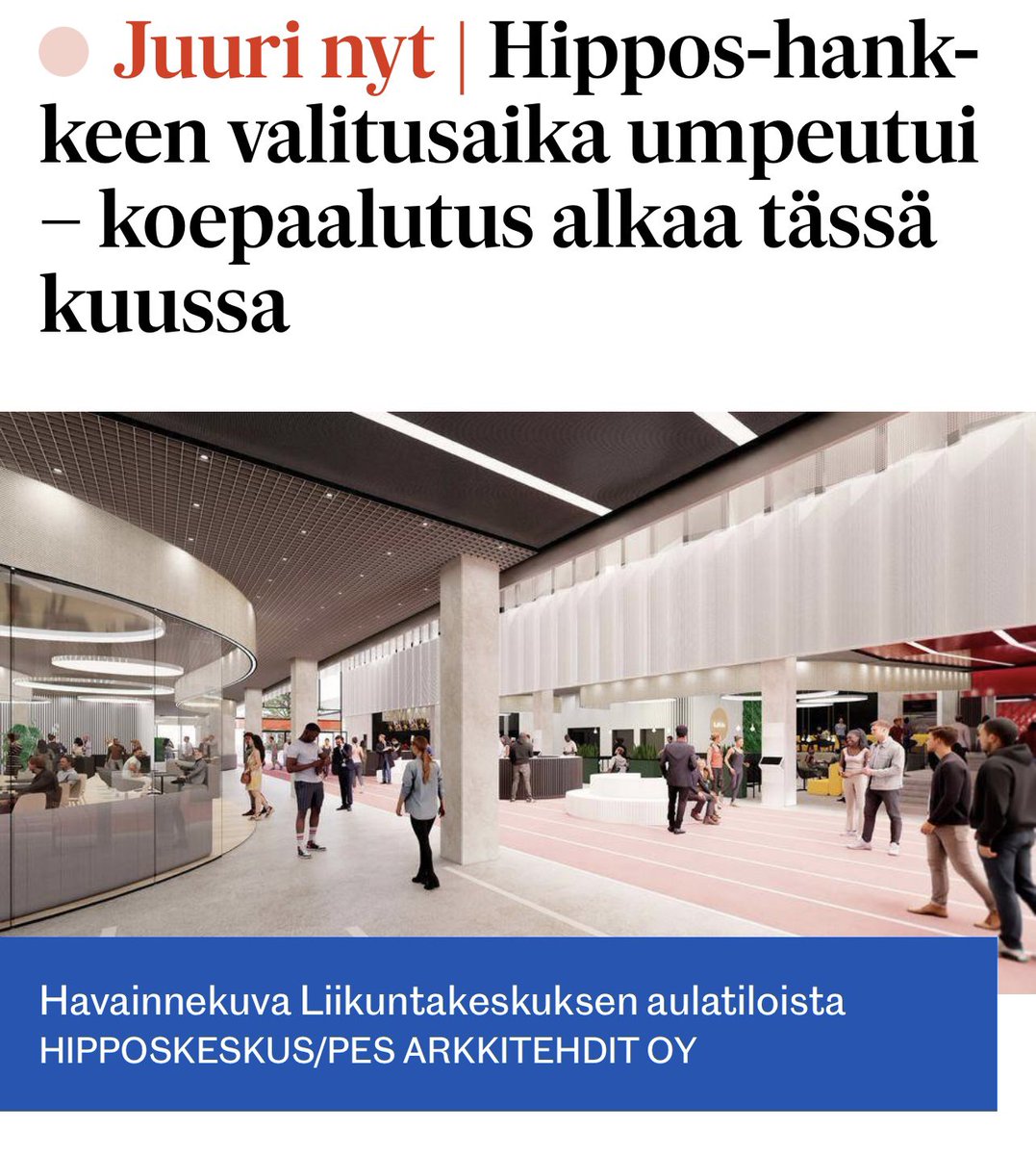 ”JOS, niin ensi vuonna” limbosta on viimein päästy vaiheessaan ”Alkaa tässä kuussa” 🤩😍🤩 #hippos2020 #liikuntapääkaupunki #paraspaikkatreenata