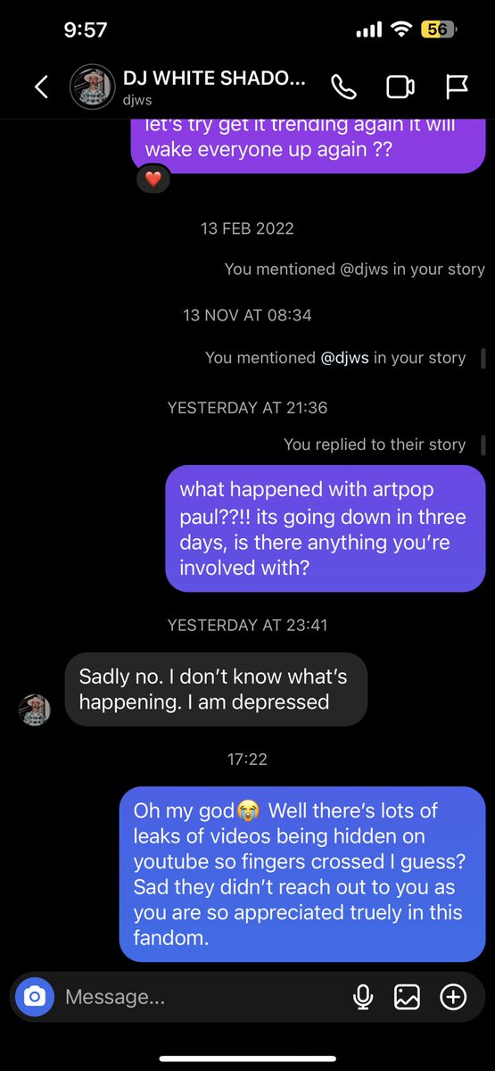 arrtpopgaga's tweet image. HERES MY RECENT DMS WITH DJWS… #artpop #artpopactii #artpop10thyearanniversary