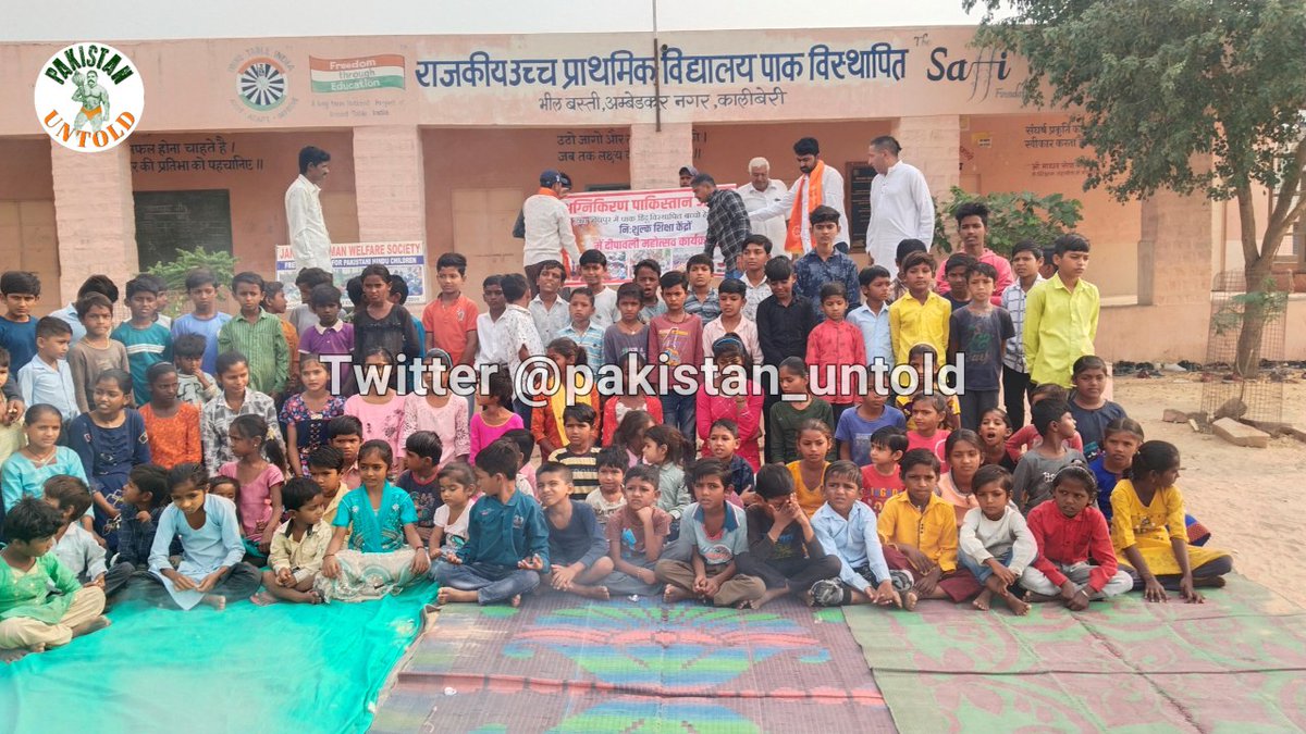 Our 1200 Pak Hindu refugee kids celebrating Deepavali for first time. Performing Yajna with Vedic Mantras, enjoying Prasad, refreshments & crackers (more updates coming) These braveheart left Pakistan but didn't convert to Islam. We've adopted them for Vidya Daan Yajna (free…