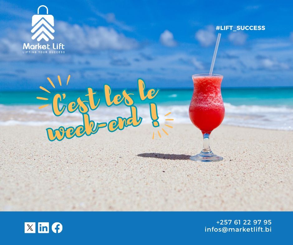 MarketLift_SU's tweet photo. Prenons du temps pour évaluer nos progrès et célébrer nos succès. 💪 📈
🥳 C'est le week-end !
#Lift_Success
#Marketing
#Business_Development
#Administrative_Assistance https://t.co/KuoPxqkiqp