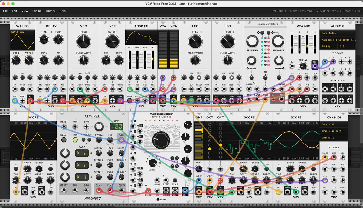 jonmaddison's tweet image. Making some music  in @vcvrack #modular #turingmachine #generative