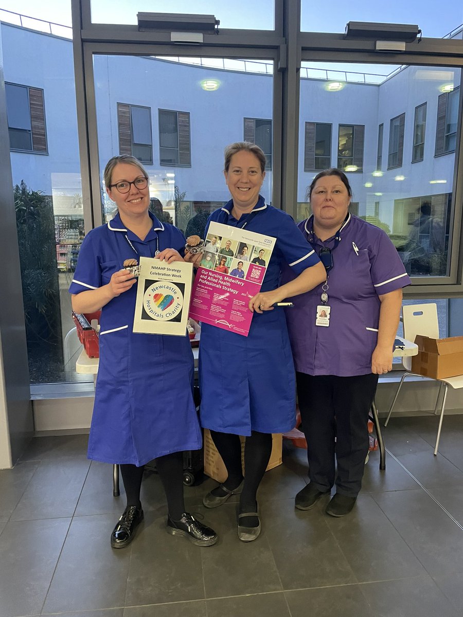 Our final day of our NMAHP Professional Strategy Celebration week and again a great opportunity to raise the awareness and give the staff a huge thank you for all their hard work. <a href="/NewcastleNMAHPs/">Newcastle Hospitals NMAHPs</a> <a href="/MCushlow/">Maurya Cushlow 💙</a> @ianjoyRN <a href="/lisa_guthrie3/">Lisa Guthrie</a> <a href="/Newcastle_NHS/">Newcastle Hospitals Charity</a>