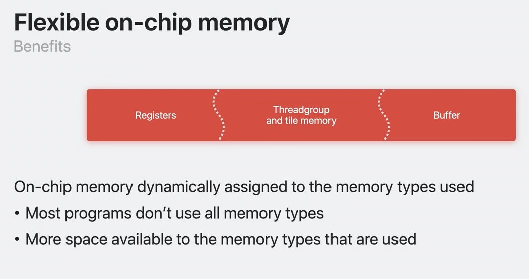 Extremely interesting changes in M3/A17 shader core. There's no separate register file. Registers, threadgroup memory, tile memory and L1$ cache are all now using the same memory. Nvidia has been doing this for L1$ + threadgroup memory already, but not for registers.
