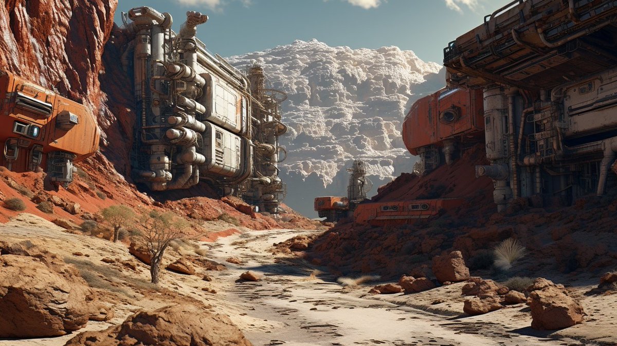Alin_Reaper05's tweet photo. Hello everyone, I have returned to posting prompts for alien-looking worlds, and here is one, along with four examples, I hope you like them 😉 https://t.co/bfAnL9T3aq