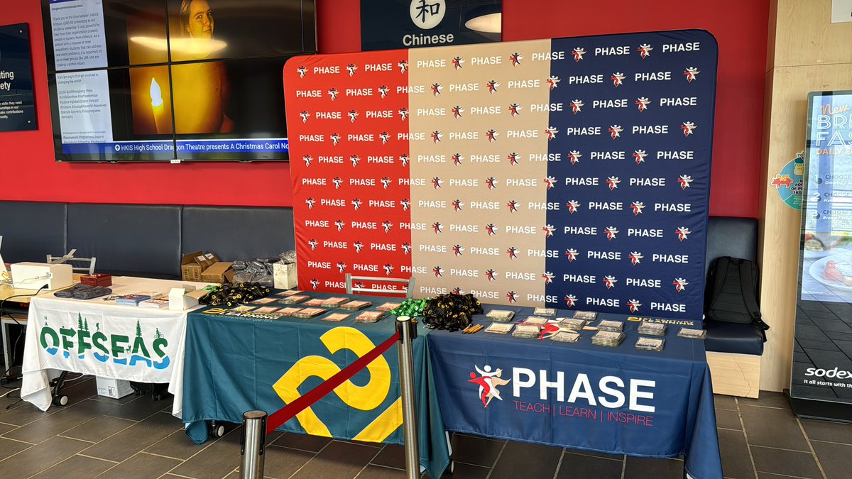 PHASEglobal's tweet photo. Putting finishing touches on setup at @hkis for #phase #phase23 https://t.co/wvT6v73HSm
