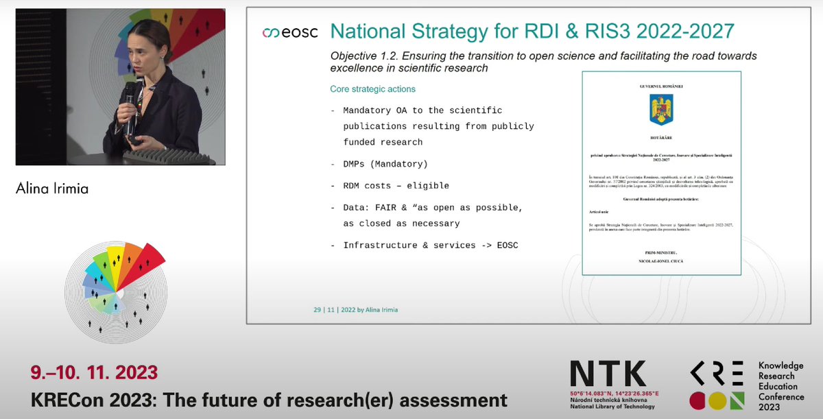 Tereza Simova (@tersi_czech) on Twitter photo Starting the second day of #KRECon2023, <a href="/AlinaEIrimia/">Alina Irimia</a> shares the good practices of drafting Open Science national policy in #Romania, setting a benchmark for transparency and progress in research. #OpenScience #PolicyMaking Starting the second day of #KRECon2023, <a href="/AlinaEIrimia/">Alina Irimia</a> shares the good practices of drafting Open Science national policy in #Romania, setting a benchmark for transparency and progress in research. #OpenScience #PolicyMaking