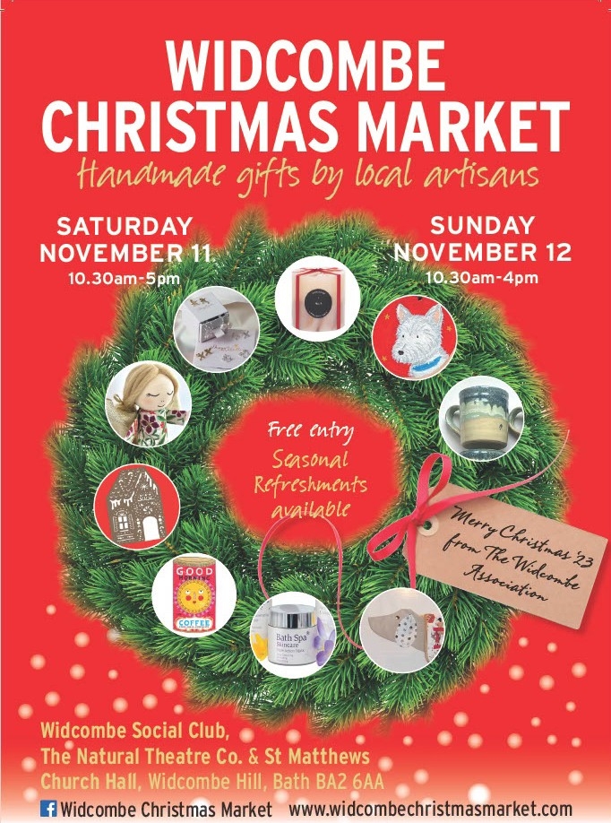 Widcombe Christmas Market takes place this Saturday & Sunday! We're all so excited to see you again! Open 10.30am-5pm Saturday, and 10.30am-4pm Sunday, in 3 venues: Widcombe Social Club, The Natural Theatre Company & St Matts Church, (Saturday only). widcombechristmasmarket.com