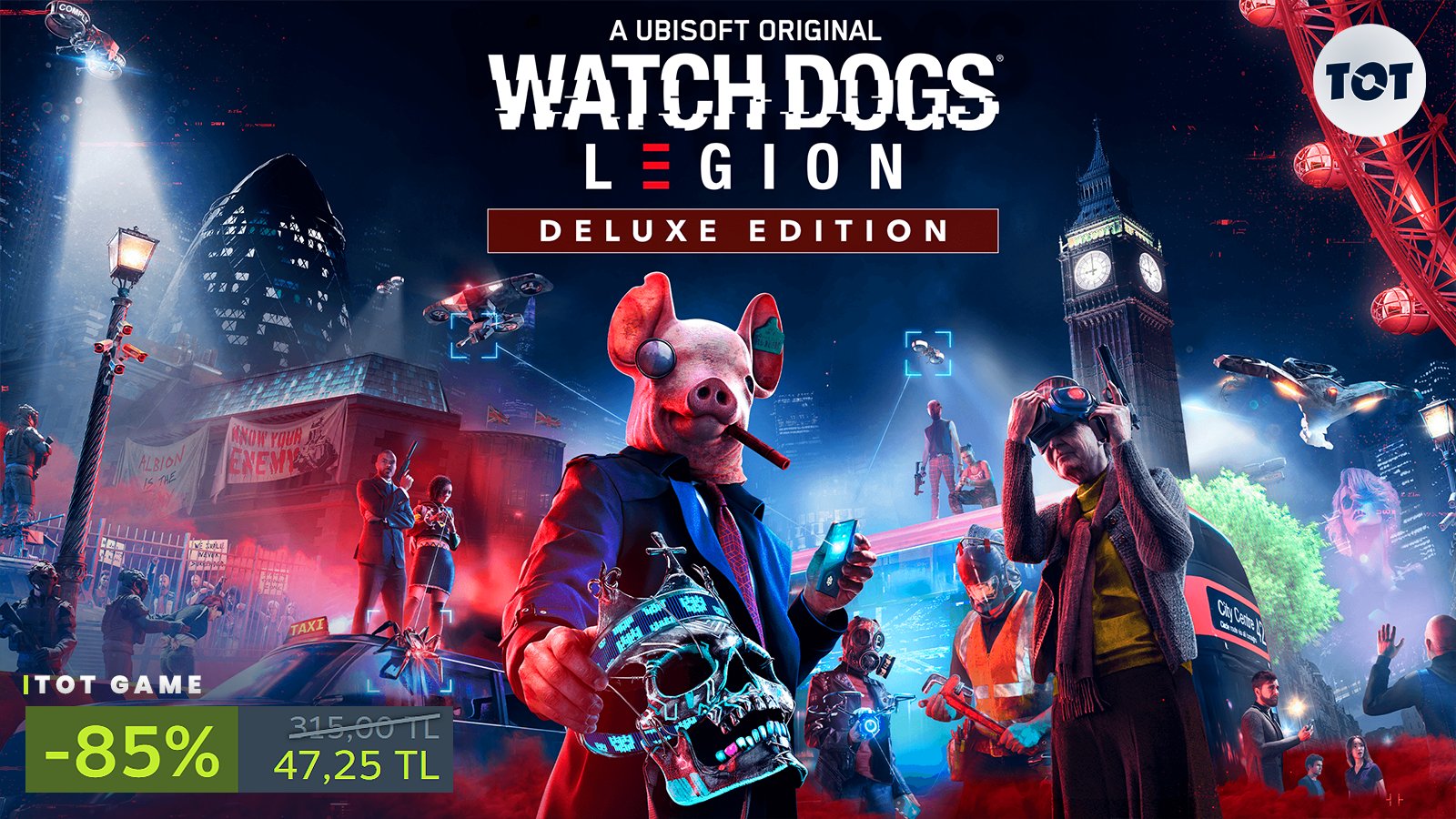 TOT GAME on X: Watch Dogs: Legion Deluxe Edition, Steam'de %85 indirimle  315 TL'den 47,25 TL'ye düştü.  / X