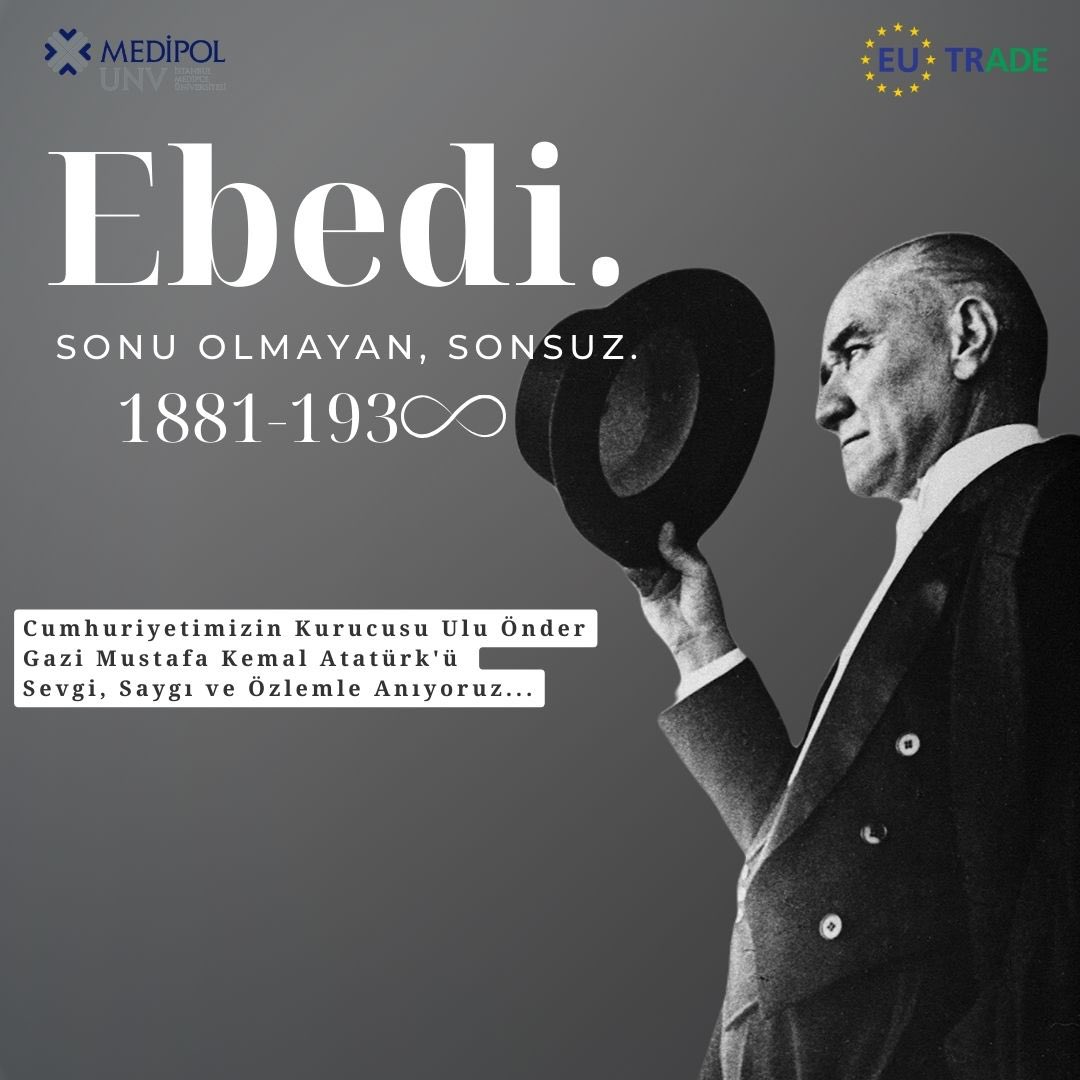 Cumhuriyetimizin kurucusu ulu önder Gazi Mustafa Kemal Atatürk'ü sevgi, saygı ve özlemle anıyoruz... ♾️❤️♾️