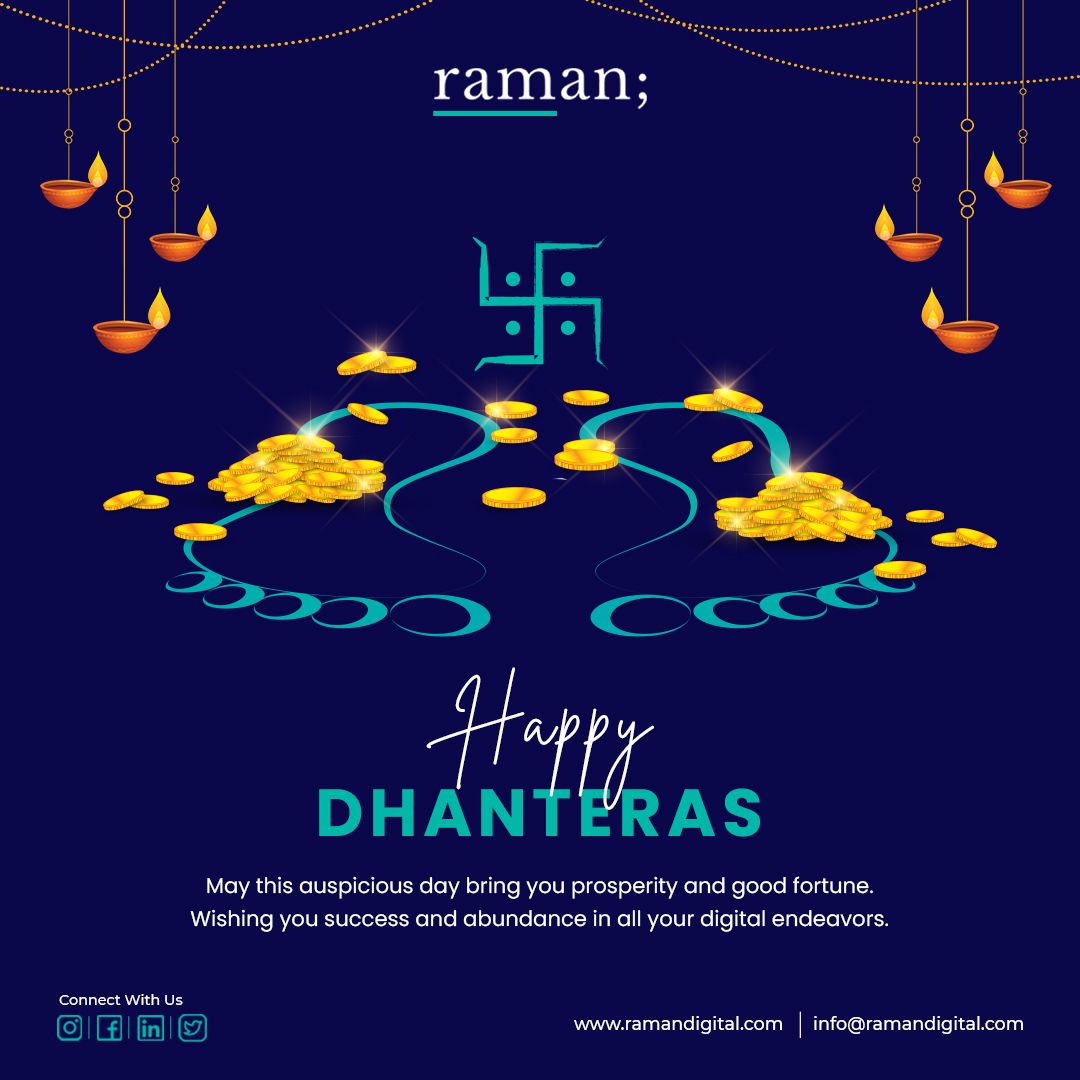 ramandigit's tweet photo. Let the divine aura of Dhanteras fill your heart with joy and contentment. Embrace the radiance of Dhanteras like a glistening jewel in the night sky, illuminating your path with abundant blessings and good fortune. 🌟💰🪙
#DhanterasWishes #Prosperity #GoldBlessings #WealthyLife https://t.co/PjpgLJ7Rrk