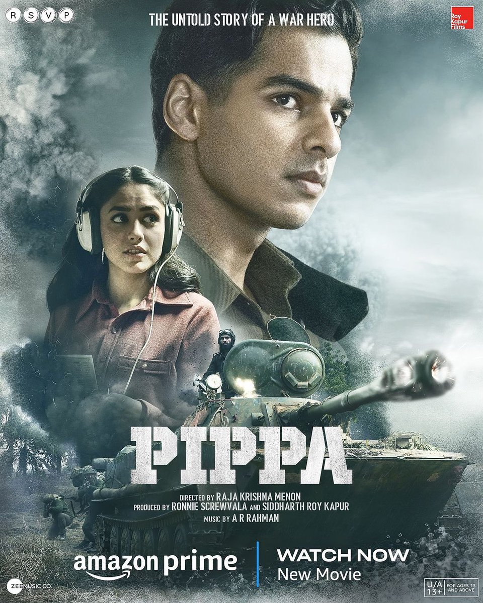 #Pippa has reached its destination!
.
#PippaOnPrime, watch now
.
#OCDTimes #PriyanshuPainyuli #IshaanKhattar #MrunalThakur #SoniRazdan #warfilm #ARRahman #PrimeVideoIn