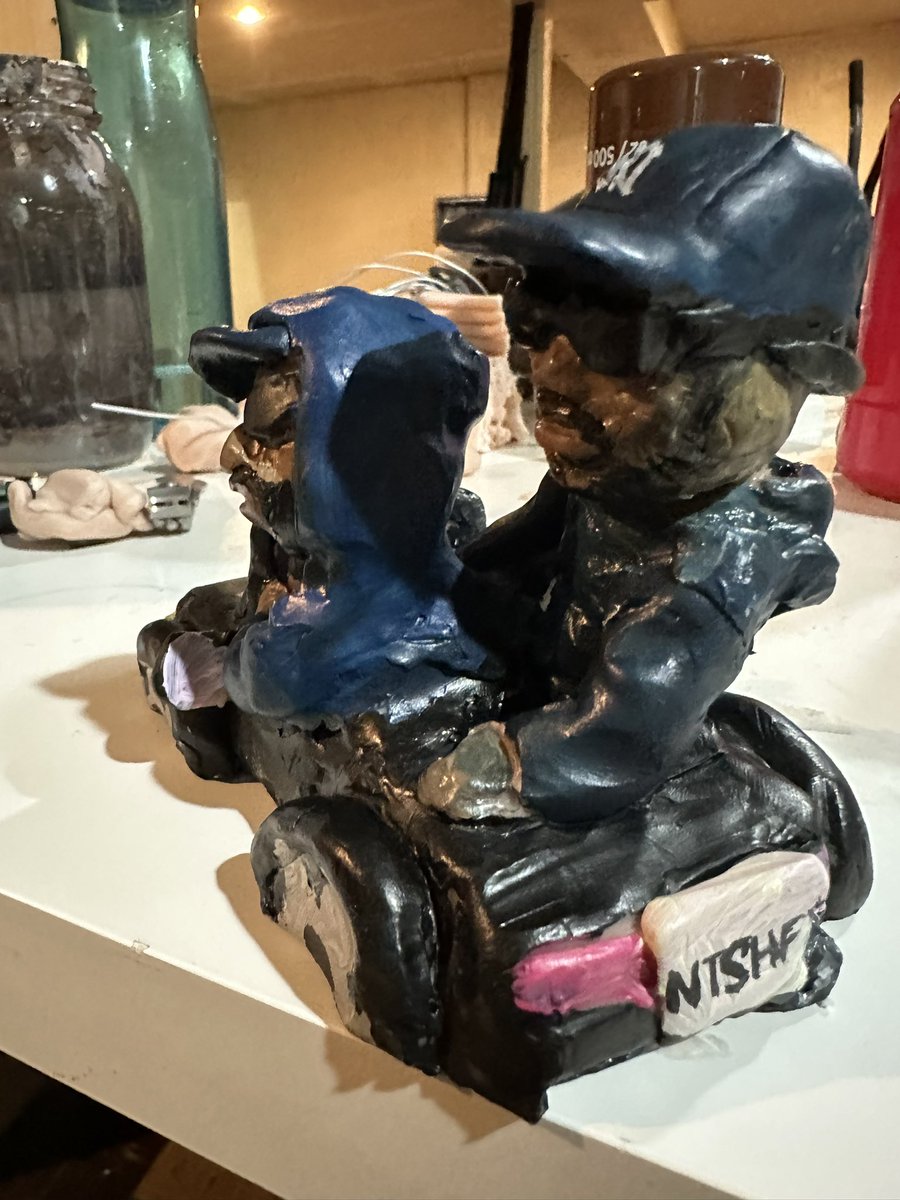 terrychildress_'s tweet photo. Polymer clay painted in acrylic of @LarryJuneTFM and @CardoGotWings in the mcclaren #byterry https://t.co/PLiwN9XgFT