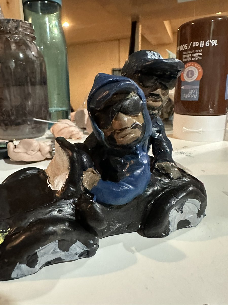 terrychildress_'s tweet photo. Polymer clay painted in acrylic of @LarryJuneTFM and @CardoGotWings in the mcclaren #byterry https://t.co/PLiwN9XgFT