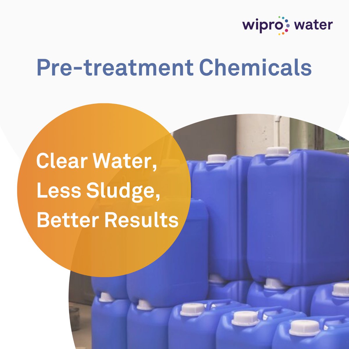 Wipro Water offers a range of pre-treatment #chemicals that deliver clear water and less sludge, which means better results for your wastewater treatment system.

#wiprowater #industrialwatertreatment #specialitychemicals #pretreatment #clearwater #wastewatermanagement