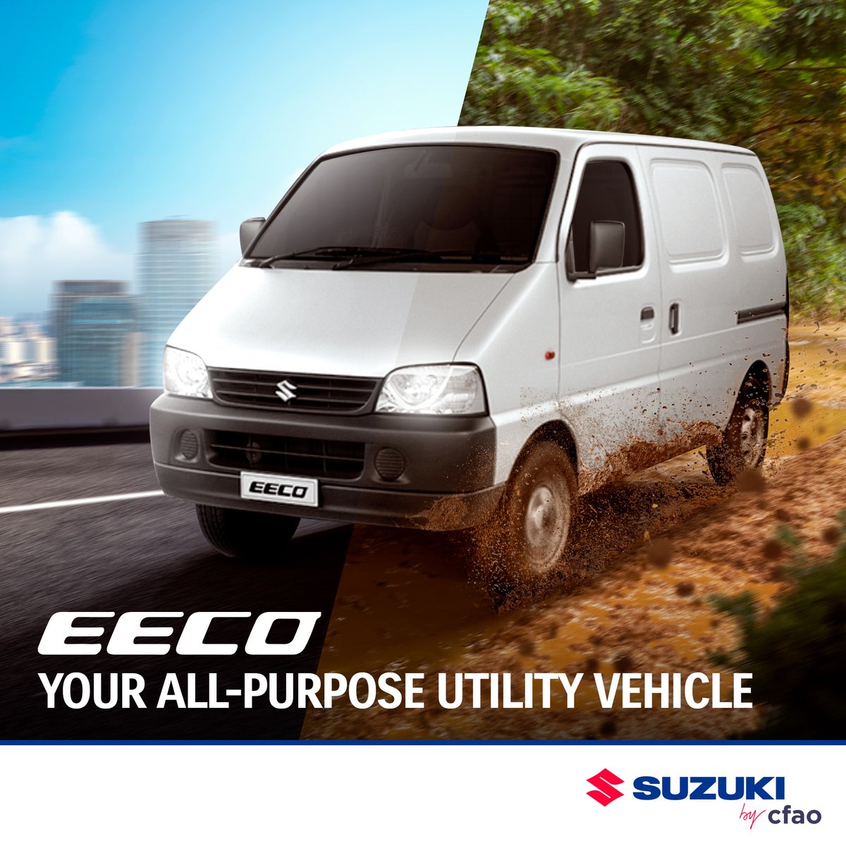 With the EECO, you'll get the most out of your journey in both urban and unpaved areas. In all situations, its agile handling means you can carry your load in complete safety.

#suzukieeco #eecovancargo #cargovan #suzukibycfao