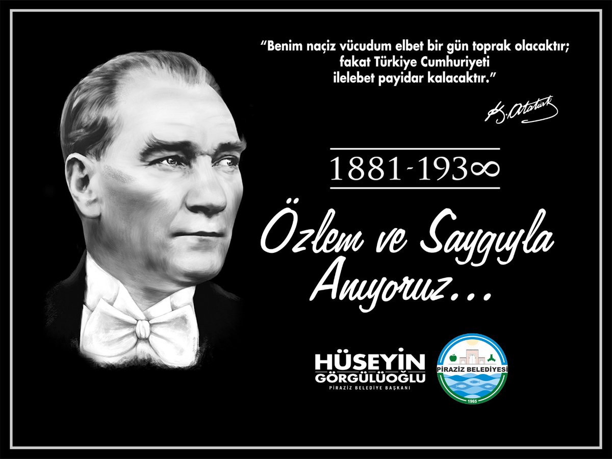 Gorguluoglu28's tweet photo. Cumhuriyetimizin kurucusu Gazi Mustafa Kemal Atatürk'ü vefatının 85. yıl dönümünde özlem, saygı ve rahmetle anıyorum. 🇹🇷

#10Kasım https://t.co/THA82hjnSU