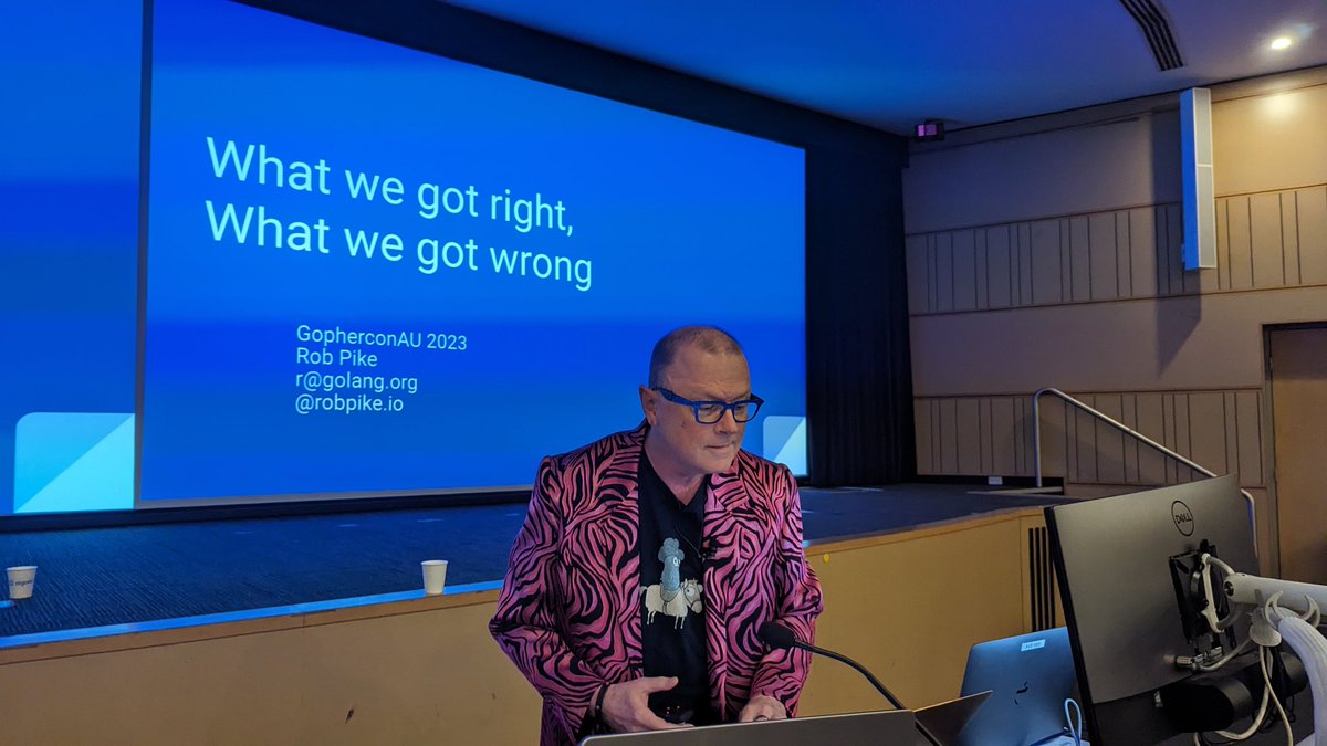And finally, <a href="/rob_pike/">Rob Pike</a> providing a retrospective on the 14th anniversary of #golang #gopherconau