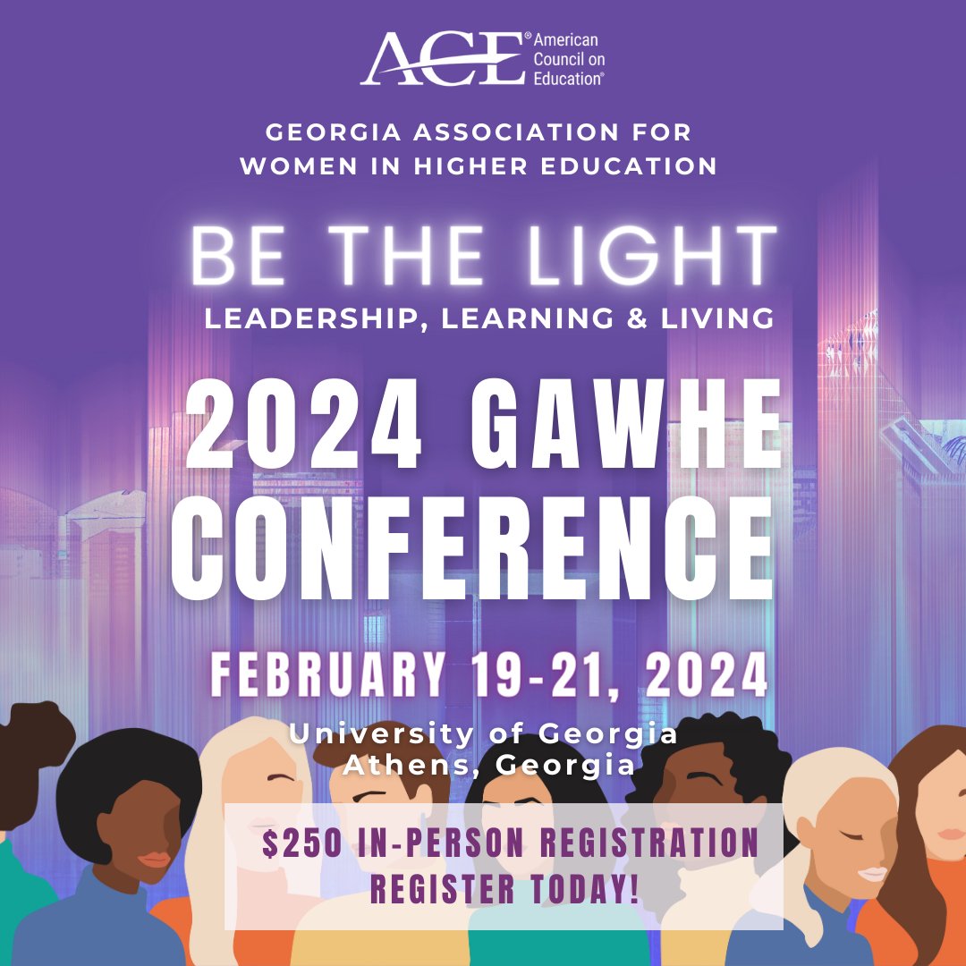 📣 Exciting  News! 🎉 Mark your calendars for February 19-21, 2024, because  registration is now OPEN for the Annual Georgia Association of Women in  Higher Education (GAWHE) Conference in Athens, GA at the University of  Georgia! 📚✨

Register Today!
gawhe.wpcomstaging.com/gawhe-2024-con…
