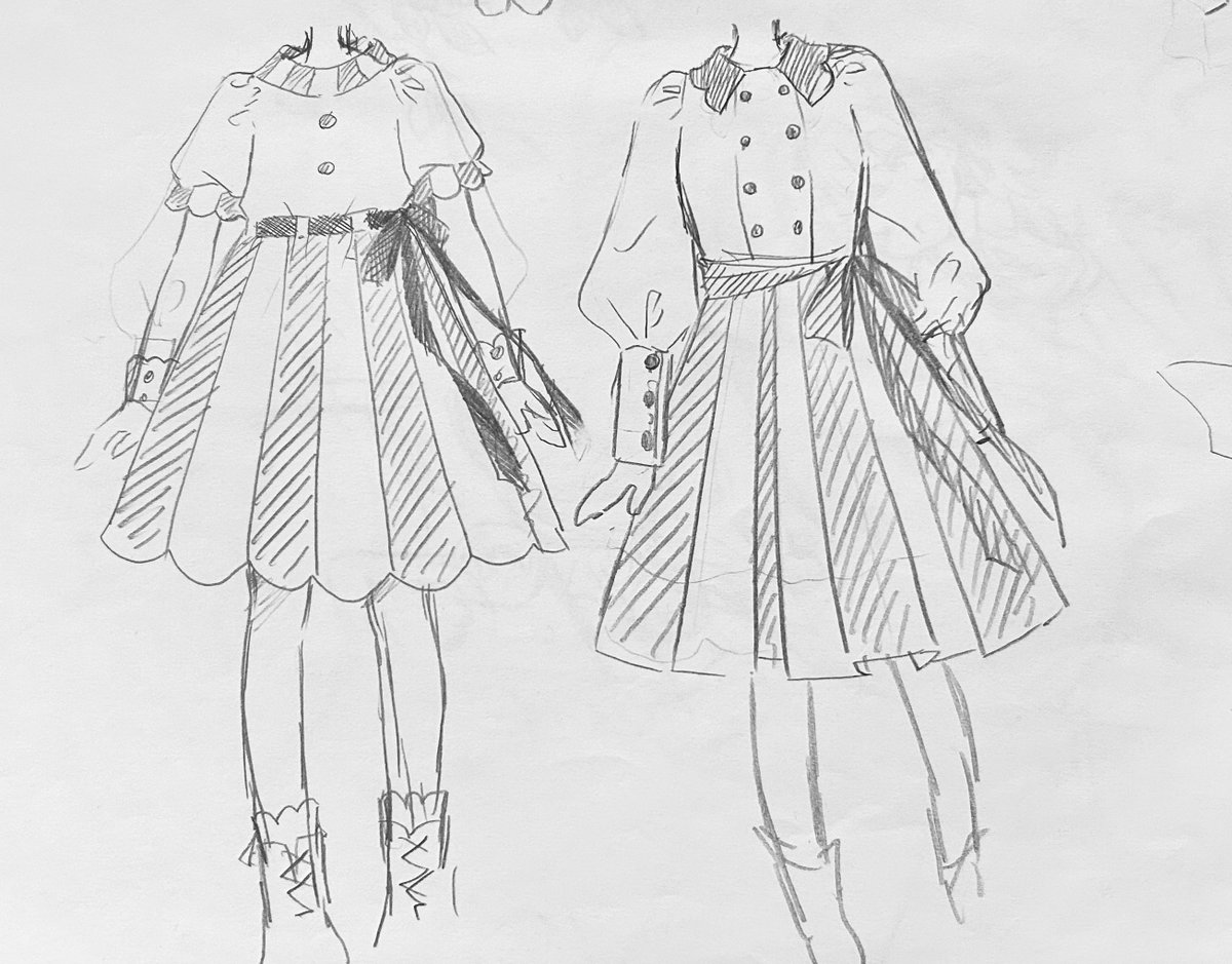 星の子ちゃんの衣装デザイン案出てきた😳
左の服に決まったけど、靴はブーツじゃなくてパンプスになりました! 