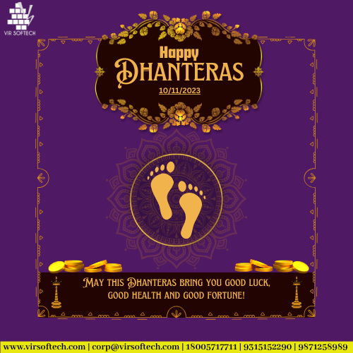 virsoftech's tweet photo. Dhanteras is not just about wealth; it’s about the wealth of love and togetherness in our family. On this auspicious day, VIR Softech wishes you and your family a very Happy Dhanteras!
#Celebration #Festival #Dhateras #HappyDhanteras https://t.co/vZNeqCw6lt