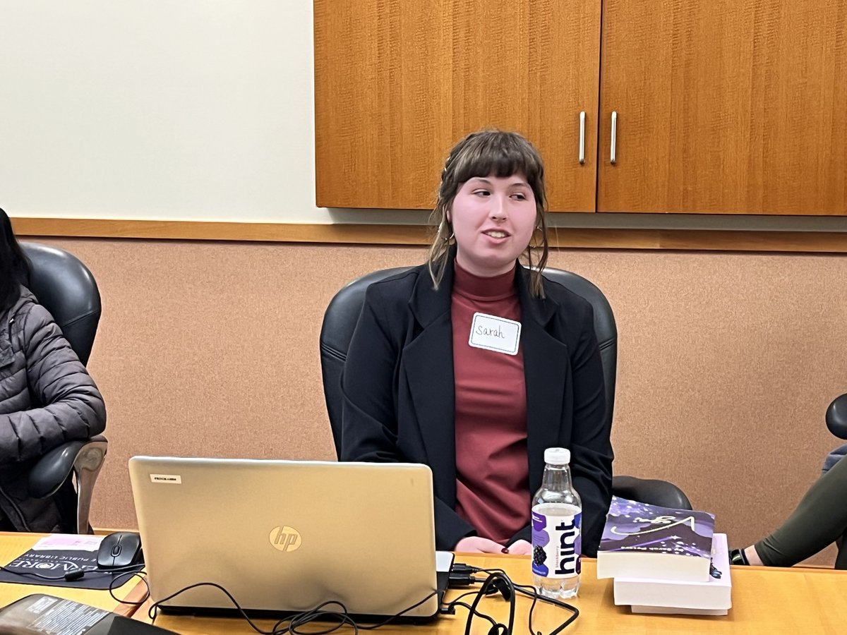 LivLibrary's tweet image. Many thanks to local #authorSarahPeters for joining our weekly #WritersMeetup on Nov. 7 to give advice on writing, publishing &amp;amp; being a #NaNoWriMo participant during #NationalNovelWritingMonth. Peters wrote &amp;amp; published 3 novels:  "As Ever", "The Ballad of Crying Stars", &amp;amp; "Vega".