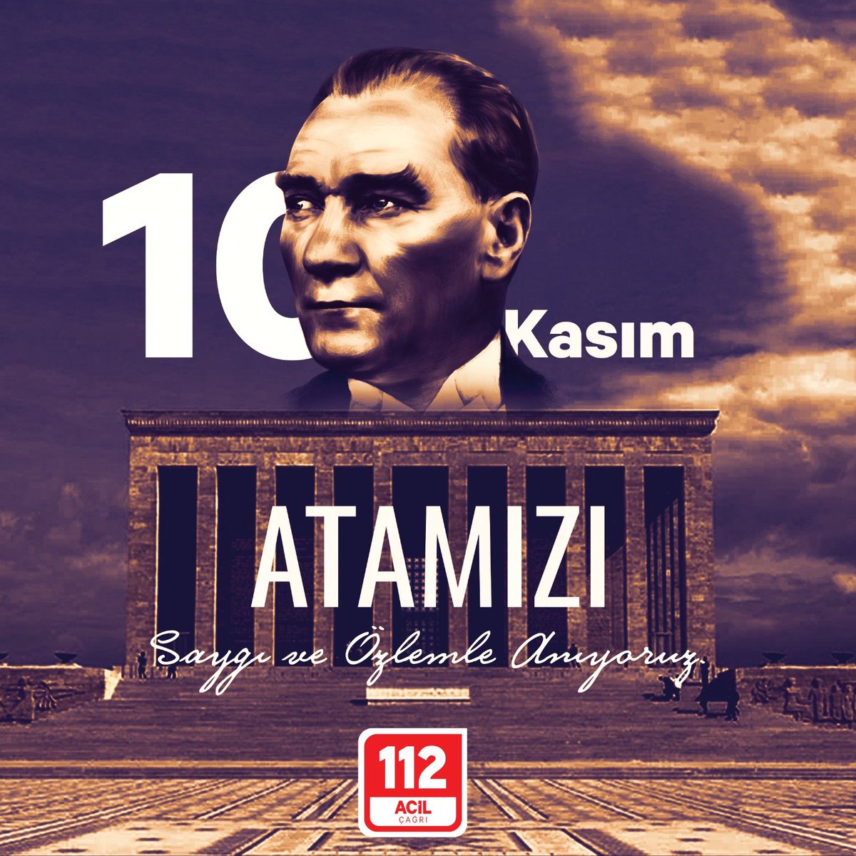 112 Acil Çağrı Merkezleri (@112teknumara) on Twitter photo Türkiye Cumhuriyeti Devletinin kurucusu, büyük Önder Mustafa Kemal ATATÜRK’ü rahmet, minnet ve özlemle anıyoruz. Mekanı cennet olsun.
<a href="/TC_icisleri/">T.C. İçişleri Bakanlığı</a> <a href="/illeridaresi/">İller İdaresi Genel Müdürlüğü</a> Türkiye Cumhuriyeti Devletinin kurucusu, büyük Önder Mustafa Kemal ATATÜRK’ü rahmet, minnet ve özlemle anıyoruz. Mekanı cennet olsun.
<a href="/TC_icisleri/">T.C. İçişleri Bakanlığı</a> <a href="/illeridaresi/">İller İdaresi Genel Müdürlüğü</a>