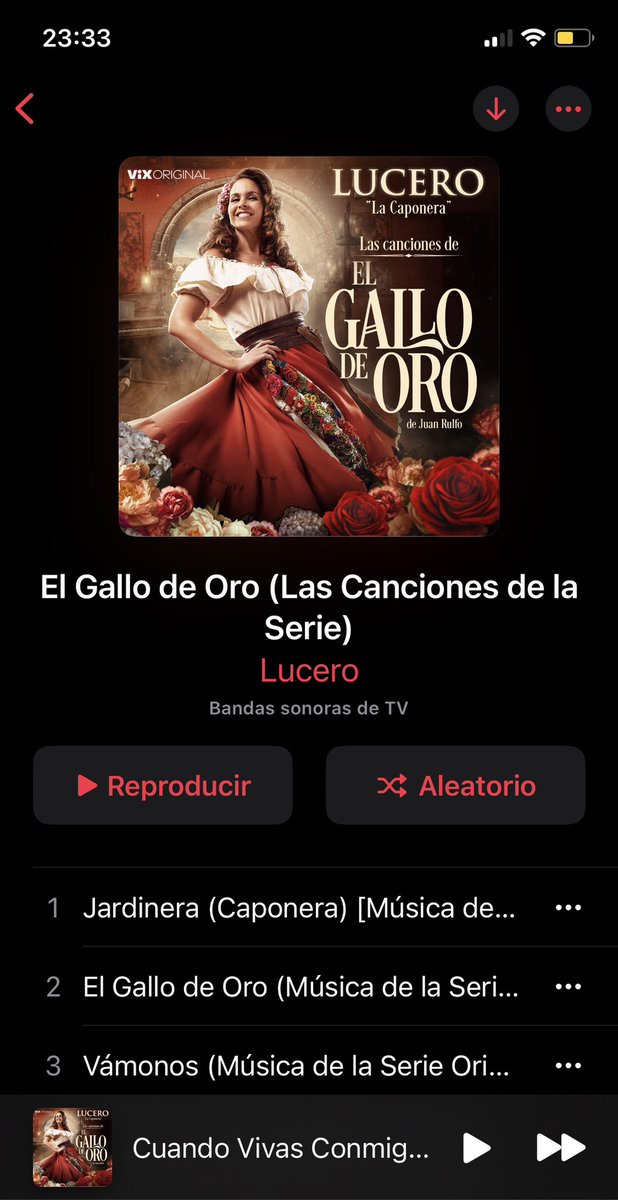 Listo mi bella y adorada CAPONERA <a href="/LuceroMexico/">Lucero</a>  las canciones de la serie #ElGalloDeOro ya en mi biblioteca