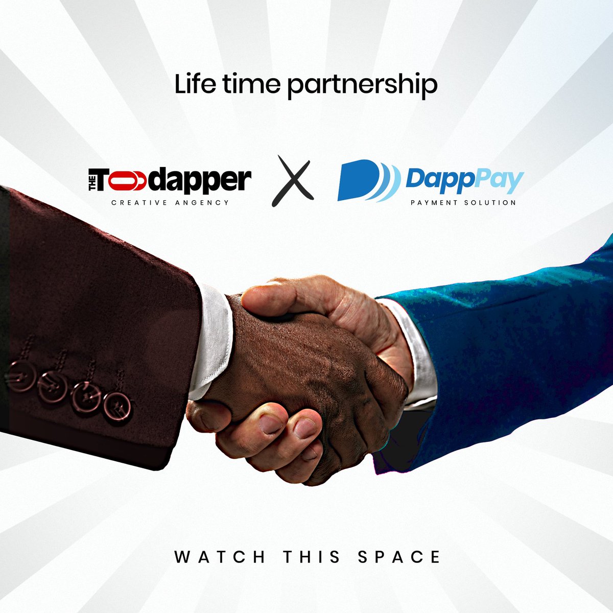 DappPay's tweet photo. Exciting news! 

We are thrilled to announce our partnership with @thetoodapperNET 

A creative agency fully committed to providing highly effective design and branding solutions to businesses globally.

#partnership #business #fintech #cryptocurrencies #branding https://t.co/48wO8nvqos