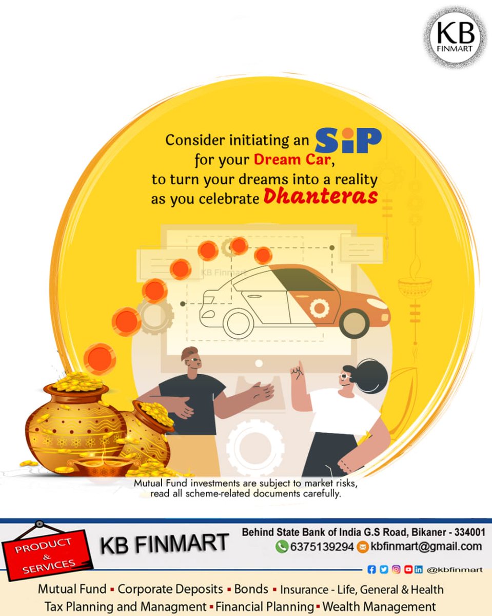 KBFinmart's tweet photo. ๐ฏ๐๐๐๐ ๐ซ๐๐๐๐๐๐๐๐
#kbfinmart #nsarda #bikaner #financialplanning #Dhanteras #happydhanteras #dhanterasspecial #investment #financialtips #SIP #elss #goalplanning #createwealth #insurance #Lifeinsurance #healthinsurance https://t.co/GU5GtQdQeZ