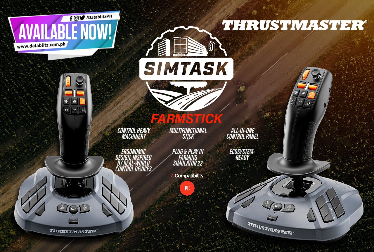 DataBlitz on X: TAKE CONTROL OF HEAVY MACHINERY Thrustmaster Simtask  Farmstick will be available today at DataBlitz branches and E-commerce  Store! To order online, please click here:    / X