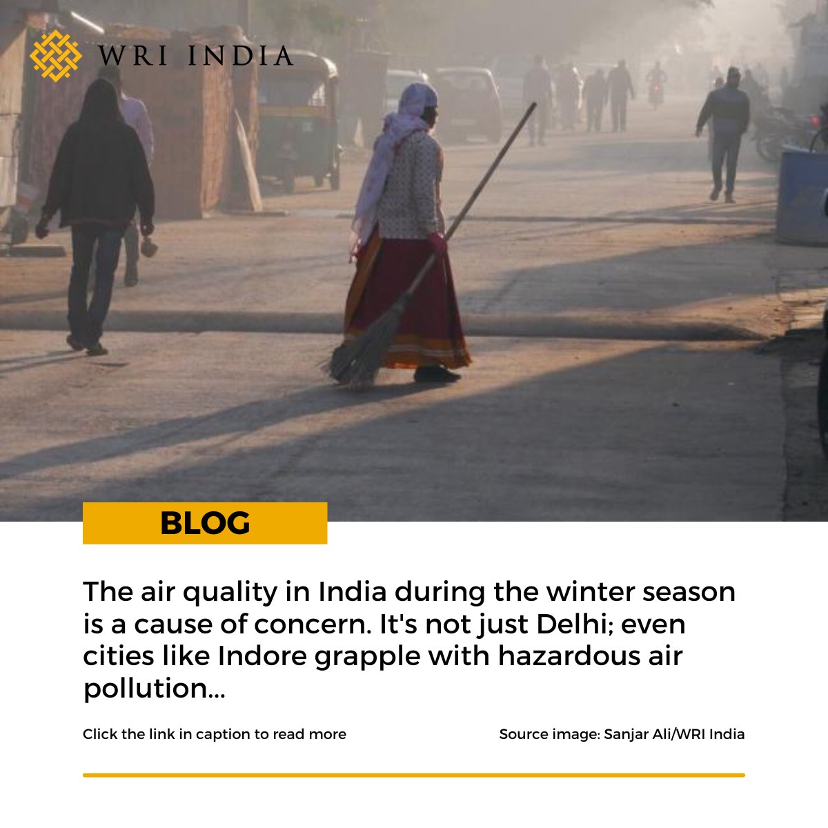 The #AirQuality in India during the winter months is a cause of concern. It's not just Delhi; even cities grapple with hazardous air pollution. Read more: wri-india.org/blog/swachh-va… #AQI #AirPollution #CleanAir