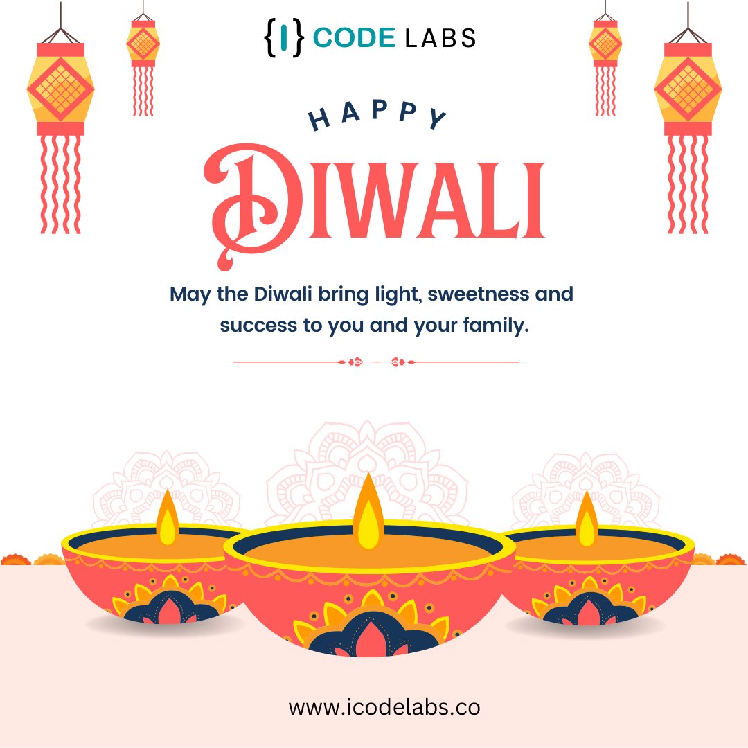 icode_labs's tweet image. 🪔✨ Wishing you a #Diwali filled with joy, light, and prosperity!🎇 May the #festival of lights illuminate your path with happiness and success. From all of us at #Icodelabs, we wish you and your loved ones a sparkling and #HappyDiwali!🌟

#DiwaliCelebration #FestivalOfLights