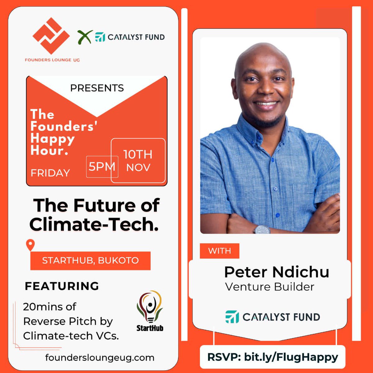 Founders Lounge Uganda (@founderslounge_) on Twitter photo Arise dear founder,for today,we plan to make the day shine with good conversation & even better company✨
Join later this evening as we devour & digest all what our happy hour has to offer before, during, & after discussing the future of Climate-Tech—The future of Mother Earth! Arise dear founder,for today,we plan to make the day shine with good conversation & even better company✨
Join later this evening as we devour & digest all what our happy hour has to offer before, during, & after discussing the future of Climate-Tech—The future of Mother Earth!