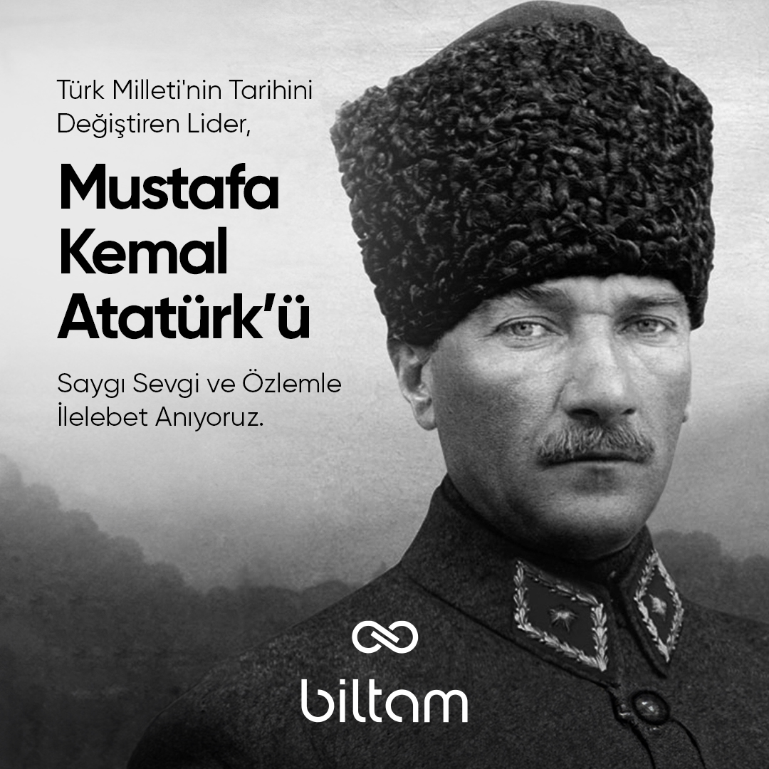 biltamlife's tweet photo. Türk Milleti'nin tarihini değiştiren lider Mustafa Kemal Atatürk'ü saygı, sevgi ve özlemle ilelebet anıyoruz.

#10Kasım #Biltam #BiltamLife #MustafaKemalAtatürk #AtatürküAnma https://t.co/2NyvELb4Oo